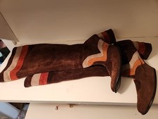 Vintage 60s 70s Suede Leather