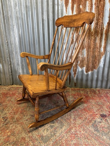 Antique vintage wooden rocking - antique,