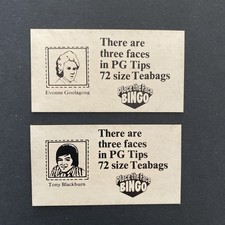 Brooke Bond Place The Face Bingo Cards x 2 In Great Condition