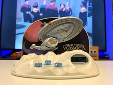 BOXED Star Trek Voyager 1996 Wesco Talking Alarm Clock - Tested and Working