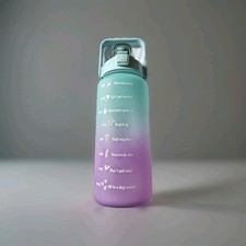 Unbranded Water Bottle Pastel Ombre Mint Green and Purple - 2l capacity - NEW