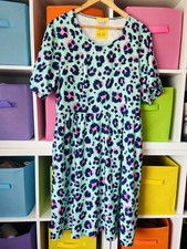 Funky Blue Leopard Print Plus