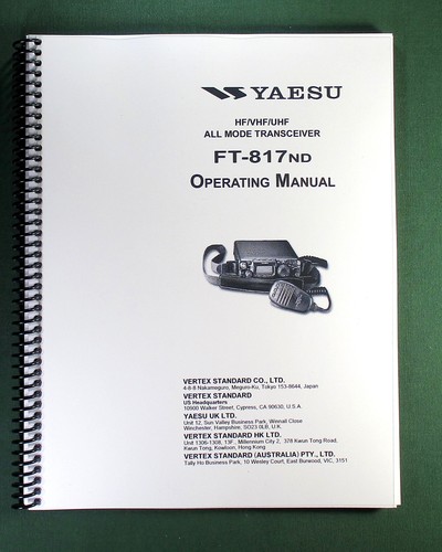 Yaesu 817nd instruction - ft-817nd,