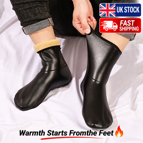 Winter warm socks leather - warm,