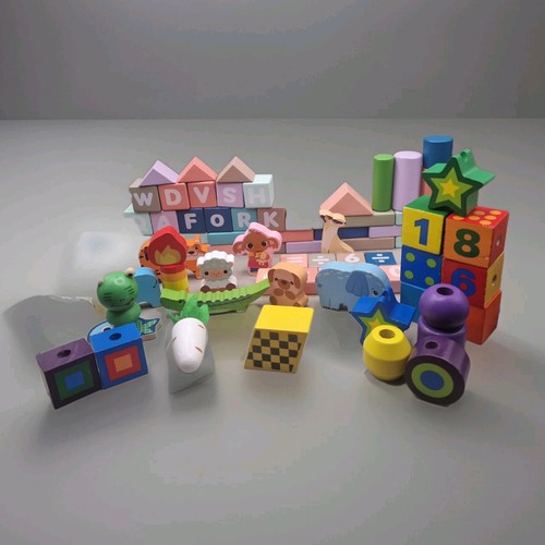 Wooden building blocks - wooden,