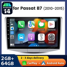 2+64G For VW Passat B6/B7/CC Carplay Android 14 Car Stereo GPS Sat Navi Radio BT