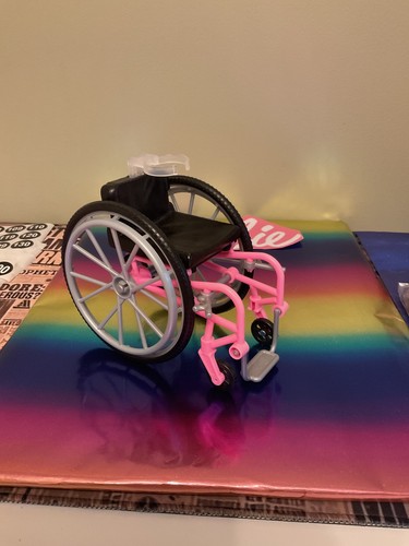 Barbie doll wheelchair - wheelchair, pink