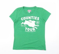 Rampant Sporting Green Graphic T-Shirt, Size 10, Women's