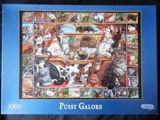 Gibsons 1000 piece puzzle "Pussy Galore" by Earnest Brown - Complete - G467