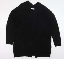 Matalan Womens Black V-Neck Acrylic Blend Cardigan Size S