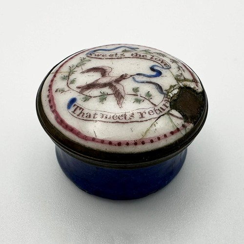 Georgian enamel patch box - georgian,
