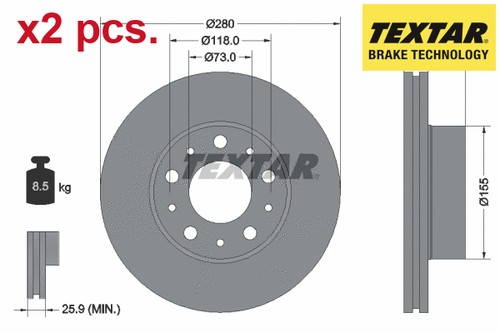 Pcs front brake - pcs,
