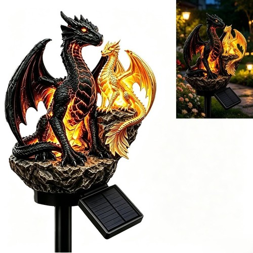 Solar dragon garden - garden, statue