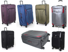 32" Inch  LARGE 8 Wheel Suitcase Soft Shell Case Lightweight Expandable luggage