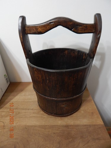Antique primitive wooden well - antique,