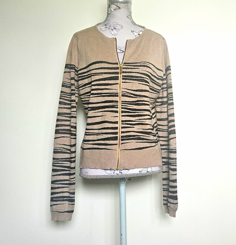 Biba beige black striped - beige,