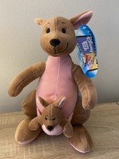Vintage Disney Winnie The Pooh RARE Kanga and Roo Plush Walt Disney With Tags