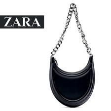 X-MAS SALE!!! Zara Black Crescent Shoulder Bag / Handbag (C037)