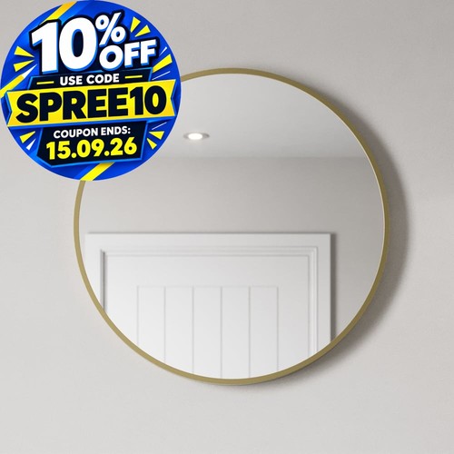 600 600mm brushed brass wall - x,