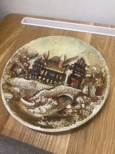 English chalkware wall - , plaque