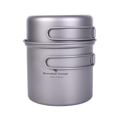 Titanium camping cookware set - camping,
