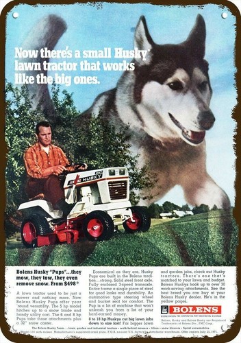 1971 bolens husky pup riding - bolens,