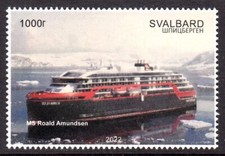 SVALBARD SPITSBERGEN 2022 CRUISE SHIP ROALD AMUNDSEN MNH LOCAL STAMPS