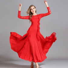 Ladies Lace Ruffle Swing Dance