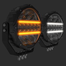 9 inch LED Spot Driving Lights Black Round Spotlight DRL 4x4 Offroad Foglight 7"