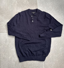 M&S Autograph Navy Merino Wool Blend  Jumper Age 9-10 Years Great Condition