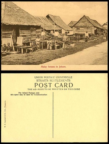 Johore old postcard malay - old,