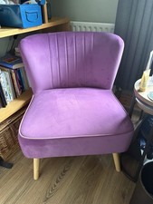 Purple Velvet Feature Chair -