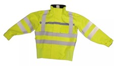 Hi Viz Blouson Bomber Jacket Waterproof Coat Hi Vis Check Police Security Work
