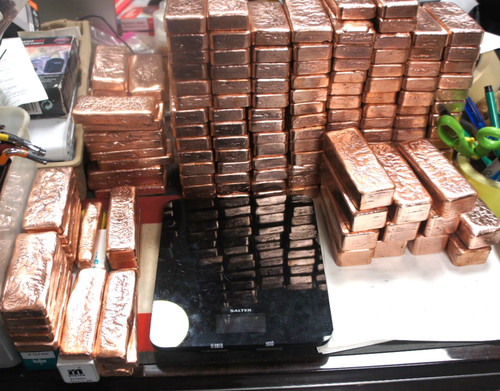 Copper bar recycled hand