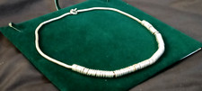 Women's Silver Tone Vintage Metal Ring Beads on Snake Chain Sweetie Necklace VGC