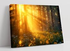 SPARKLING SUNLIGHT FOREST LANDSCAPE HOME DECOR CANVAS WALL ART PICTURE PRINT