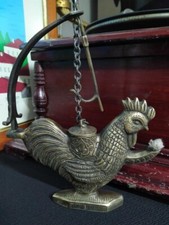 Brass Oil Lamp Cockerel