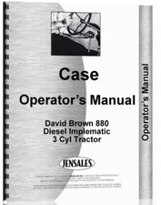 Case David Brown 880 Tractor
