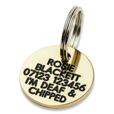 Deeply engraved solid brass