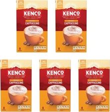 Kenco Cappuccino Instant Coffee Sachets 8x14.8g Pack of 5 Total 40 Sachets, 592g