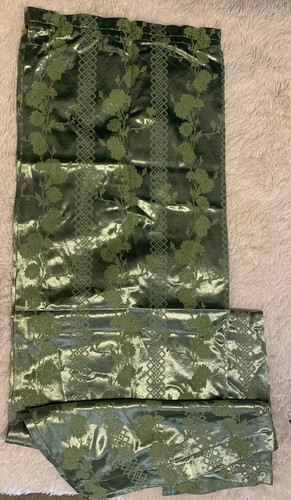 Vintage 1950s green damask - green,