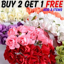 Miniature Mulberry Paper Tea Rose 1.5mm Flower -Cards Scrapbooking Embellishment