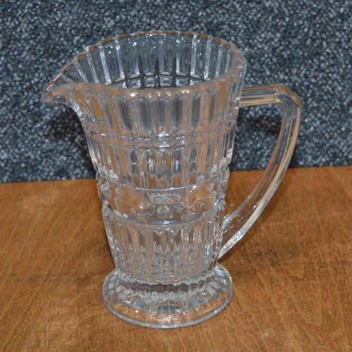 Art deco jug pressed glass - deco,