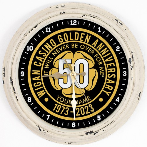 Personalised wall clock wigan - clock,
