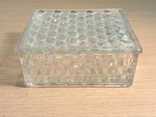 Fostoria American Cube Glass Cigarette Box