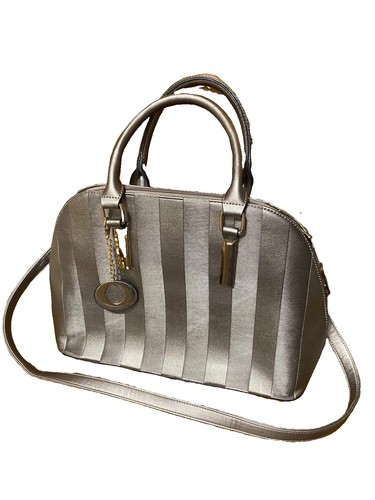Metallic pewter dome - dome, satchel