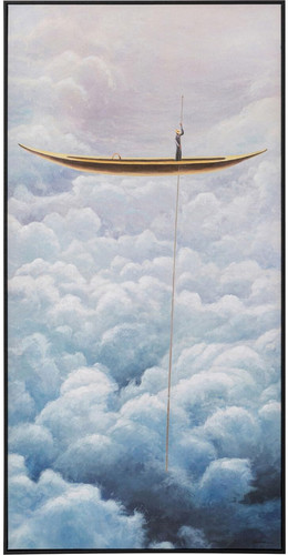 Framed picture cloud - framed, boat