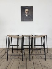 Set Of 5 Vintage Industrial School Laboratory Stools