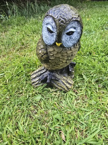 Owl stone garden ornament - owl,