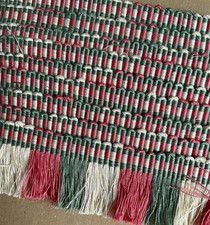 VINTAGE - COLEFAX & FOWLER - PINK GREEN & IVORY - FRINGE/ TRIM- 5m x 3 cm 